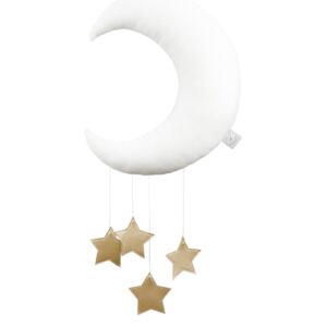 Závesná dekorácia mesiačik Shiny - White