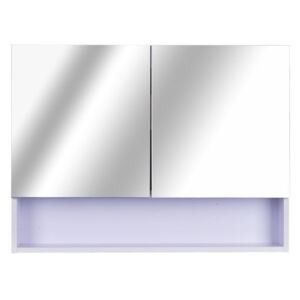 Goleto LED zrkadlová nástenná skrinka | biela