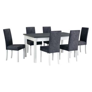 MEBLINE Stôl MODENA 1 + stoličky ROMA 2 (6ks.) - súprava DX34