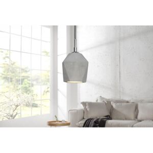 Invicta - Závesná lampa Cement Prisma šedá 15 cm betón