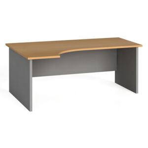 Ergonomický kancelársky pracovný stôl 180x120 cm, buk, ľavý