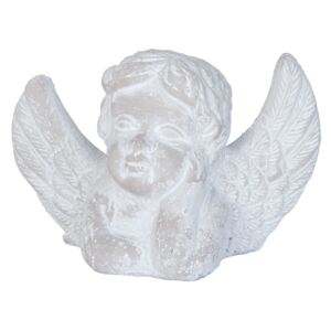 Šedá vekovních dekorácie hlava anjela - 16 * 7 * 10 cm