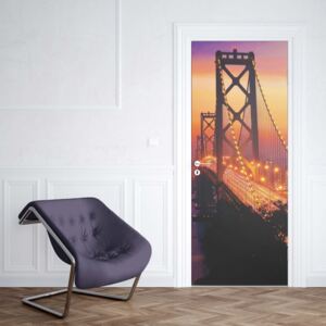 GLIX Fototapeta na dvere - City Skyline Golden Gate Bridge