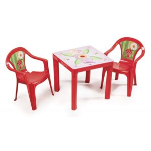 Paradiso Toys 2 stoličky + 1 stolík - Červená