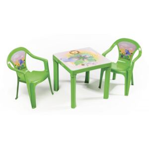 Paradiso Toys 2 stoličky + 1 stolík - Zelená