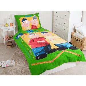 Jerry Fabrics Detské posteľné obliečky Pat a Mat green 140x200