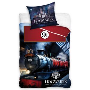 TipTrade Licenčné bavlnené obliečky So zipsom 140x200 + 70x90 - Harry Potter Expres do Rokfort