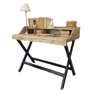 Pracovný stôl s doskou z mangového dreva Orchidea Milano Industrial