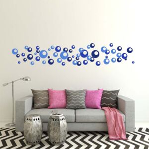 GLIX Bubliny - nálepka na stenu Modrá 3 x 30 x 45 cm