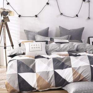 Moderné sivé obojstranné posteľné obliečky 100% bavlna SKLADOM 140 x 200 cm Sivá