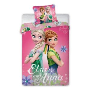 Faro Detské obliečky Frozen - Anna & Elsa, Rozmer 1x70x90 / 1x140x200 cm