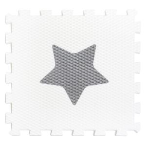 Penová puzzle podložka výrez - Hviezdička barva: Bílá