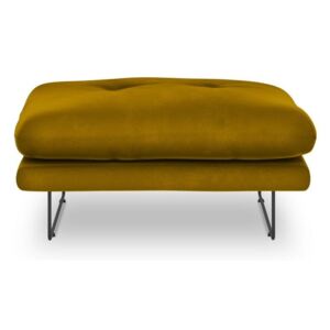 Žltý puf so zamatovým poťahom Windsor & Co Sofas Gravity