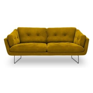 Žltá trojmiestna pohovka so zamatovým poťahom Windsor & Co Sofas Gravity