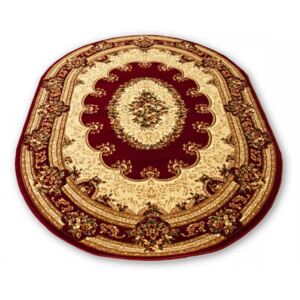 *Kusový koberec klasický vzor bordó ovál, Velikosti 140x190cm