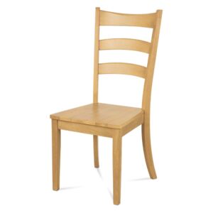 Jedálenská stolička celodrevená, farba bielený dub