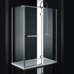 Aquatek CRYSTAL R43 obdĺžnikový sprchový kút 140 x 80, číre sklo