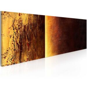 Bimago Ručne maľovaný obraz - Two textures 100x40 cm