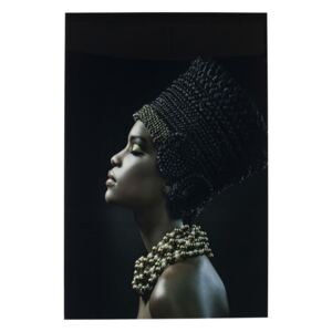 KARE DESIGN Obraz na skle Royal Headdress Profile 150 × 100 cm