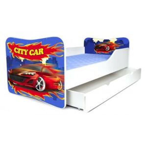 Dětská postel se šuplíkem CITY CAR + matrace ZDARMA