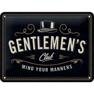 Nostalgic Art Plechová ceduľa: Gentlemen's Club - 15x20 cm