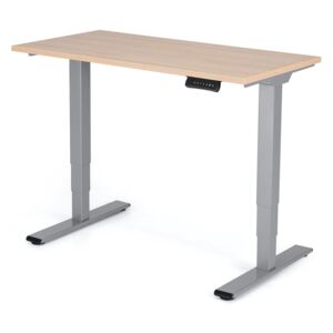 Polohovateľný stôl Liftor 3segmentové nohy šedé, doska 1200 x 600 x 25 mm svetlo hnedá