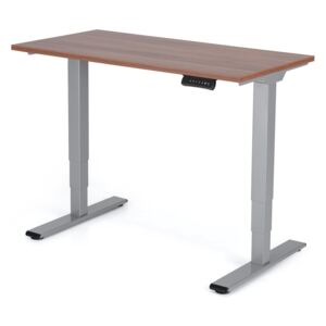 Polohovateľný stôl Liftor 3segmentové nohy šedé, doska 1180 x 600 x 25mm tmavo hnedá