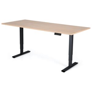 Polohovateľný stôl Liftor 3segmentové nohy čierne, doska 1800 x 800 x 25 mm dub sorano