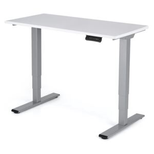 Polohovateľný stôl Liftor 3segmentové nohy šedé, doska 1200 x 600 x 25 mm biela