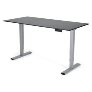 Polohovateľný stôl Liftor 3segmentové nohy šedé, doska 1600 x 800 x 18 mm čierna