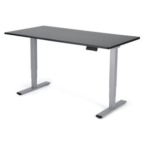 Polohovateľný stôl Liftor 3segmentové nohy šedé, doska 1600 x 800 x 25 mm čierna