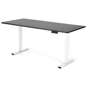 Polohovateľný stôl Liftor 3segmentové nohy biele, doska 1800 x 800 x 25 mm čierna