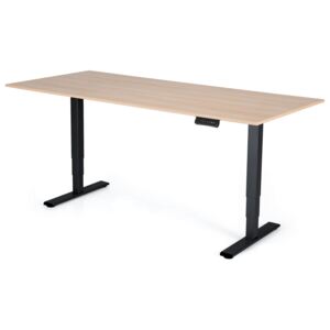 Polohovateľný stôl Liftor 3segmentové nohy čierne, doska 1800 x 800 x 18 mms dub sorano
