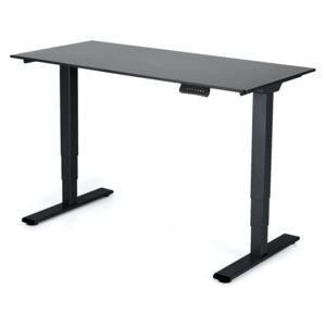Polohovateľný stôl Liftor 3segmentové nohy čierne, doska 1380 x 650 x 18 mm čierna