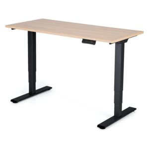 Polohovateľný stôl Liftor 3segmentové nohy čierne, doska 1380 x 650 x 25 mm dub sorano