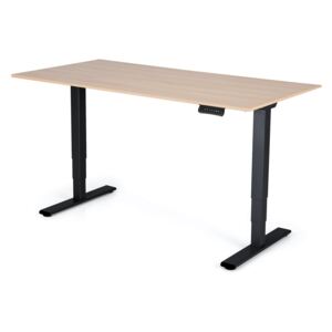 Polohovateľný stôl Liftor 3segmentové nohy čierne, doska 1600 x 800 x 18 mm dub sorano
