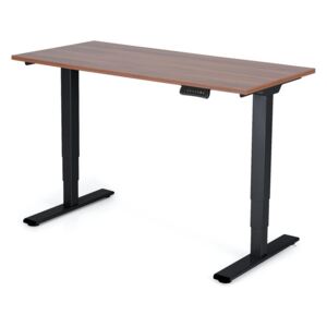 Polohovateľný stôl Liftor 3segmentové nohy čierne, doska 1380 x 650 x 25 mm orech