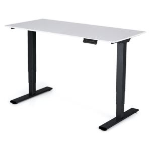 Polohovateľný stôl Liftor 3segmentové nohy čierne, doska 1380 x 650 x 18 mm biela