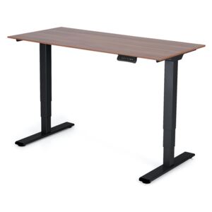 Polohovateľný stôl Liftor 3segmentové nohy čierne, doska 1380 x 650 x 18 mm orech