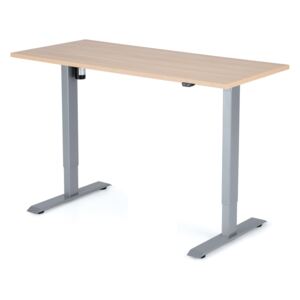 Výškovo nastaviteľný stôl Liftor 2segmentové nohy šedé, doska 1380 x 650 x 25 mm dub sorano