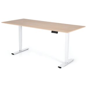 Polohovateľný stôl Liftor 3segmentové nohy biele, doska 1800 x 800 x 18 mms dub sorano