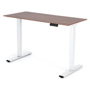 Polohovateľný stôl Liftor 3segmentové nohy biele, doska 1380 x 650 x 18 mm orech