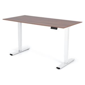 Polohovateľný stôl Liftor 3segmentové nohy biele, doska 1600 x 800 x 18 mm orech