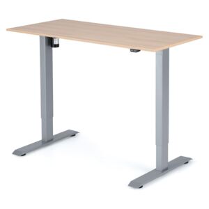 Výškovo nastaviteľný stôl Liftor 2segmentové nohy šedé, doska 1180 x 600 x 18 mm dub sorano