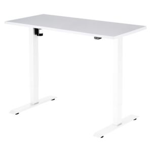 Výškovo nastaviteľný stôl Liftor 2segmentové nohy biele, doska 1180 x 600 x 25 mm biela