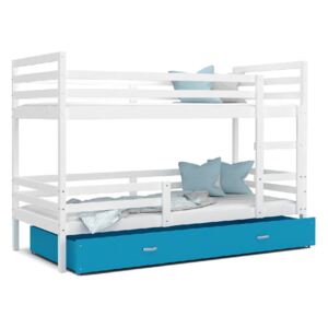 Detská posteľ RACEK COLOR, 190x90 cm, biely/modrý