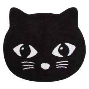Sass & Belle Bavlnený koberec Mačička - čierny