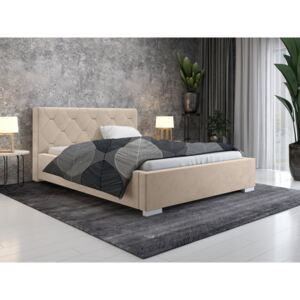 Čalúnená posteľ Troja 160/200 cm s úložným priestorom jasmine