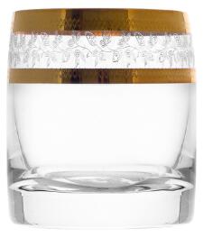 Bohemia Crystal Ideal poháre na pálenku so zlatým dekorom 60 ml (sada 6 kusov)