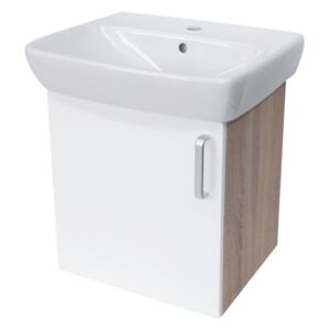Kúpeľňová skrinka s umývadlom Naturel Vario Dekor 50x42 cm biela VARIO50DBBL